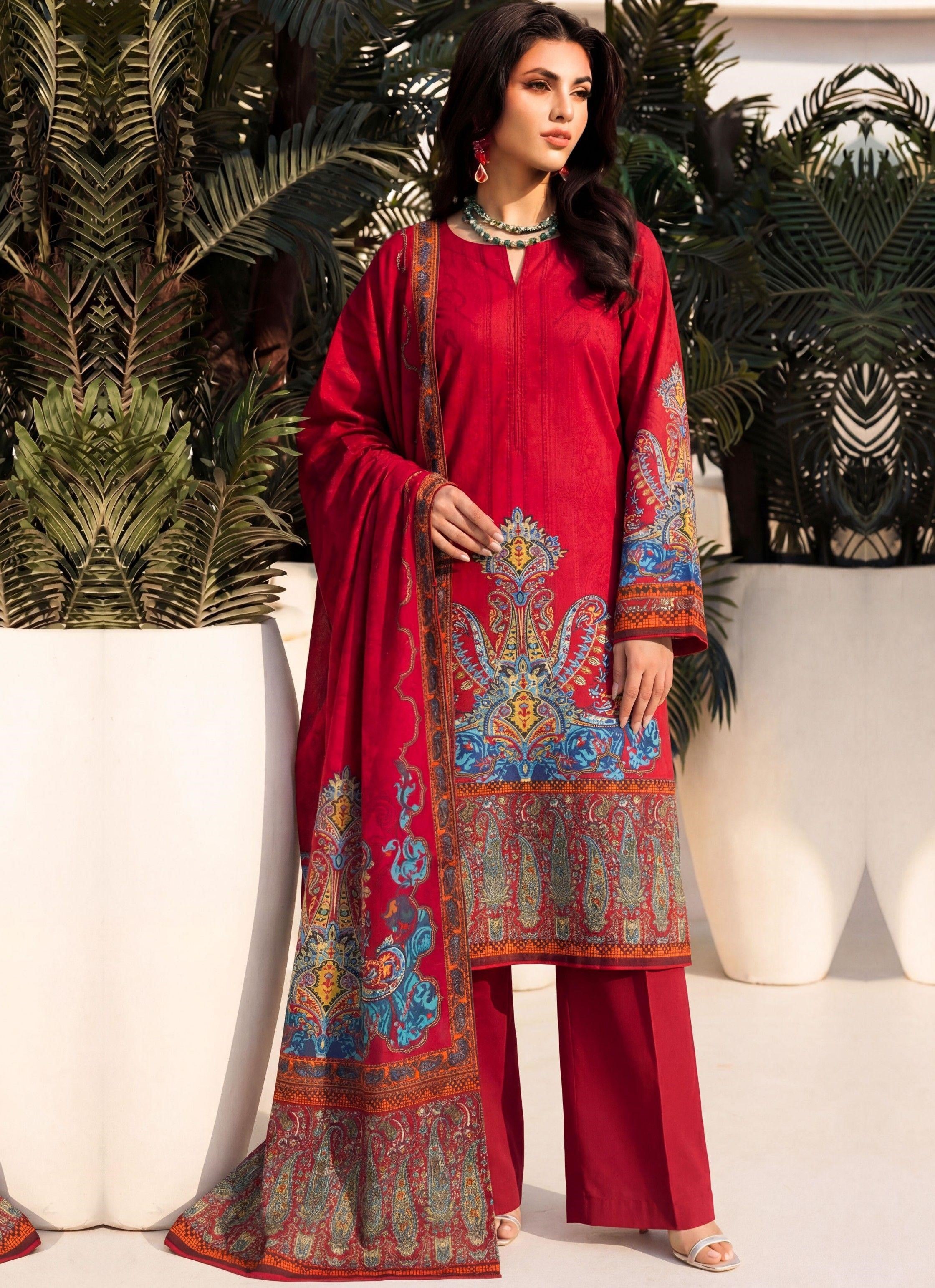 3PC UN-STITCHED LAWN RCL-13