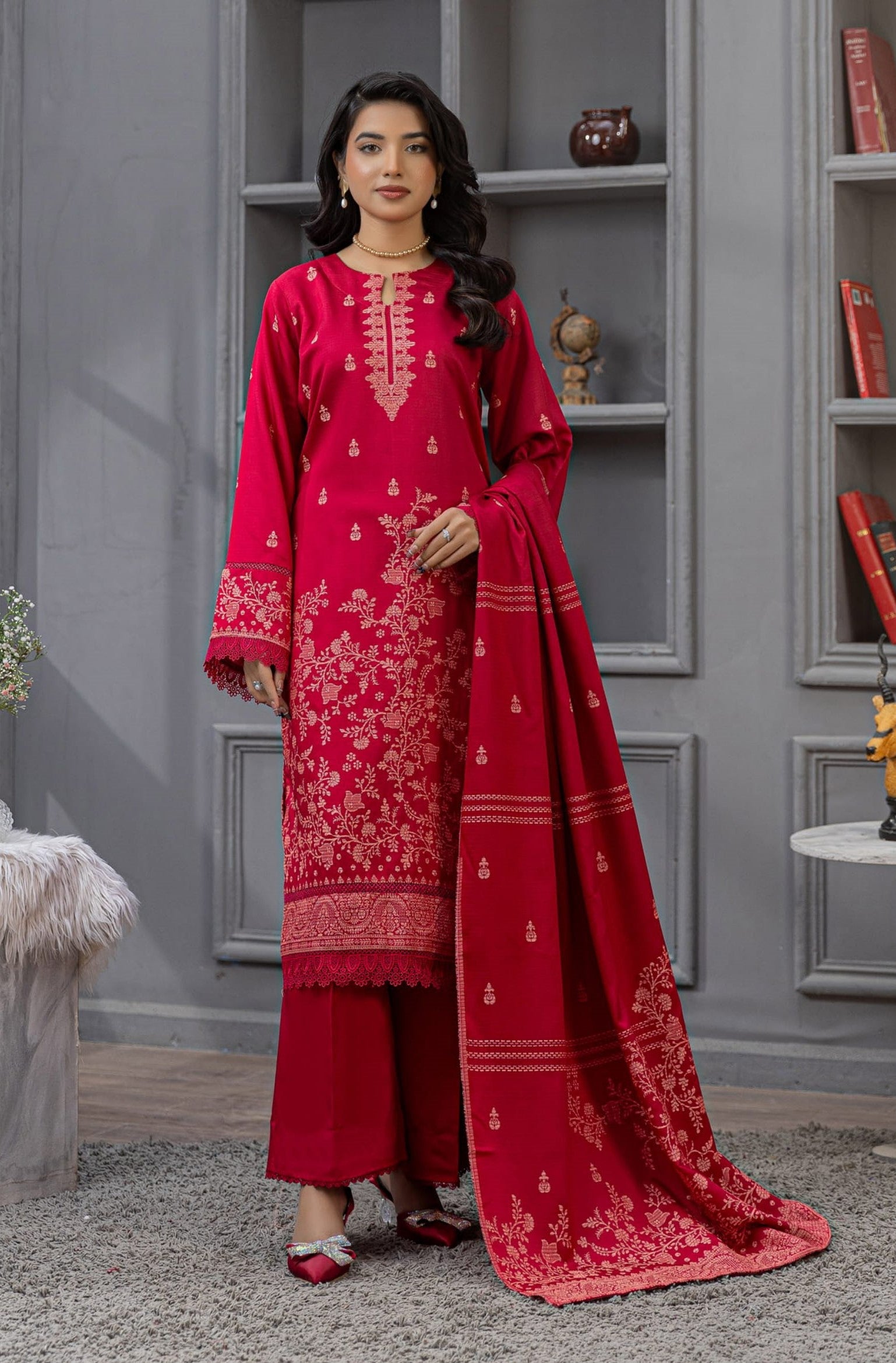 3PC VISCOSE JACQUARD RTVJ-09