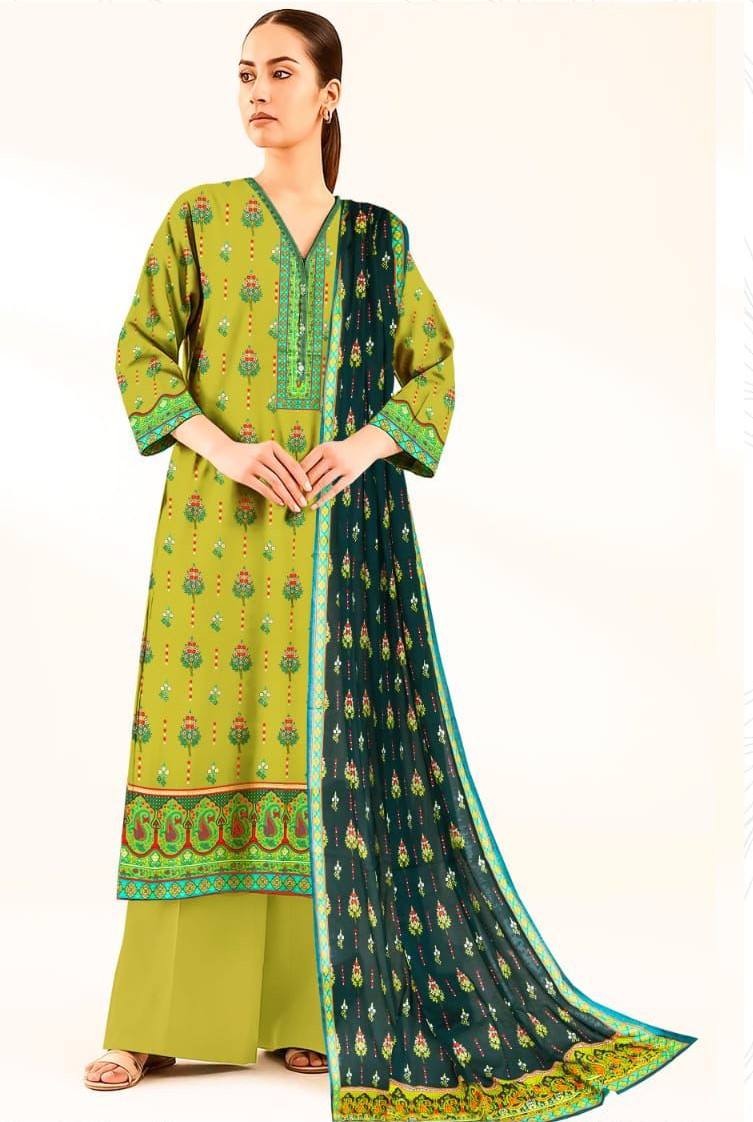 3PC UNSTITCHED LAWN RT-N-04