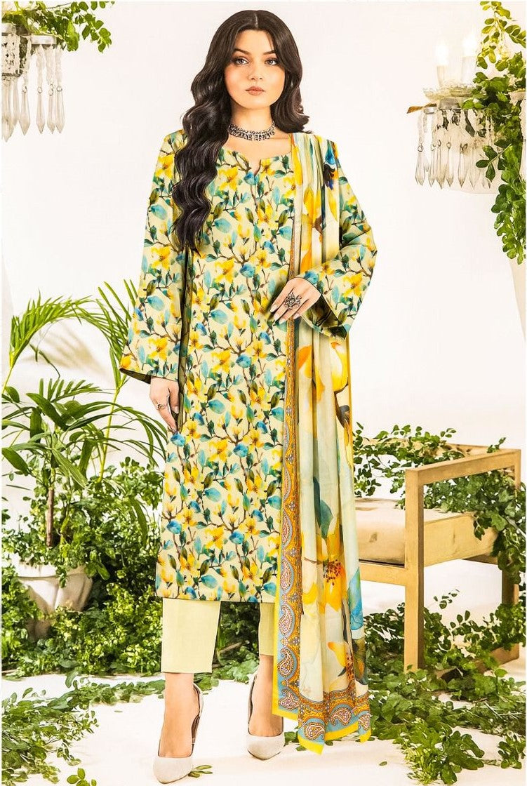 3PC UNSTITCHED LAWN RT-D-04