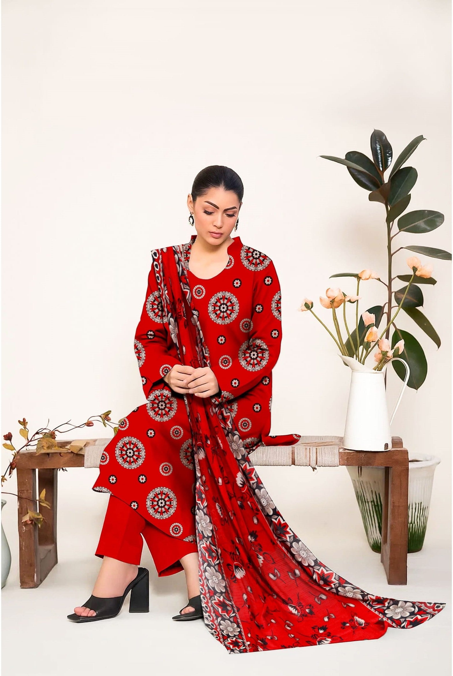 Crimson Medallion 3-PC Unstitched RT-RC-03