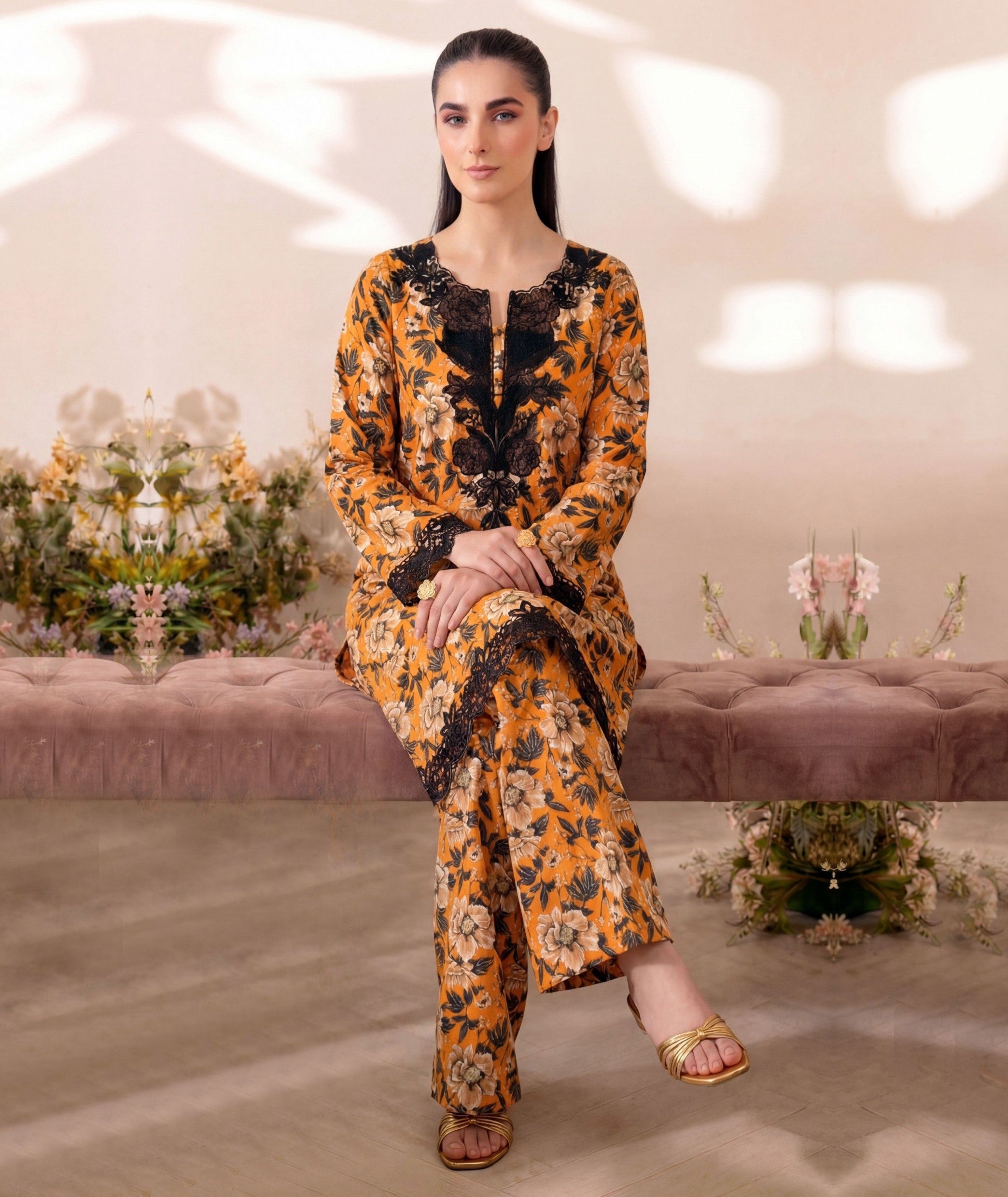 2PC EMBROIDED LAWN REL-3