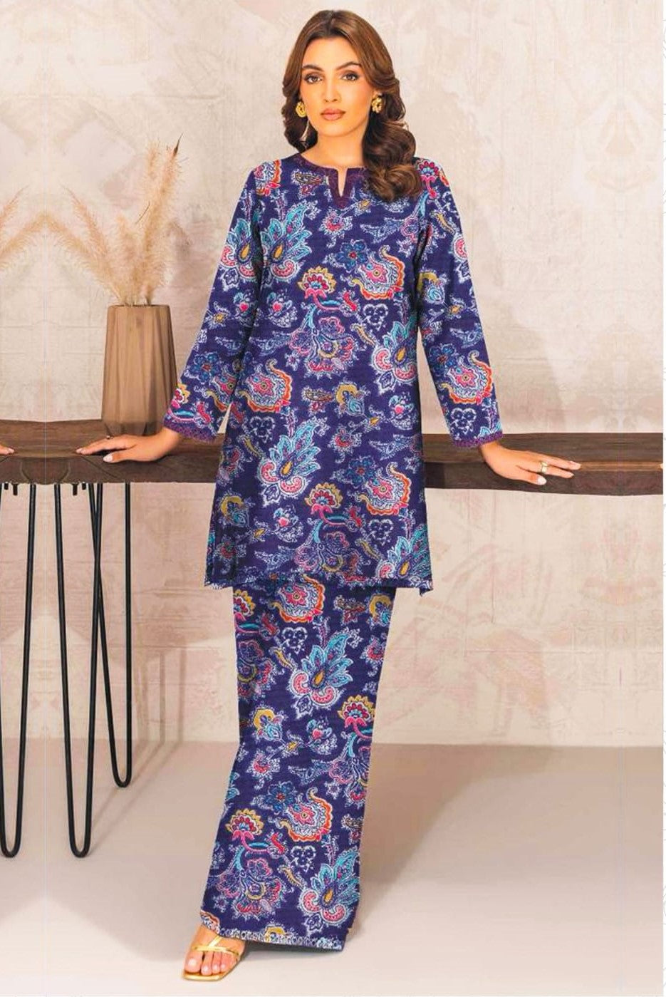 Navy Blue Multicolour Paisley RT-DL-07