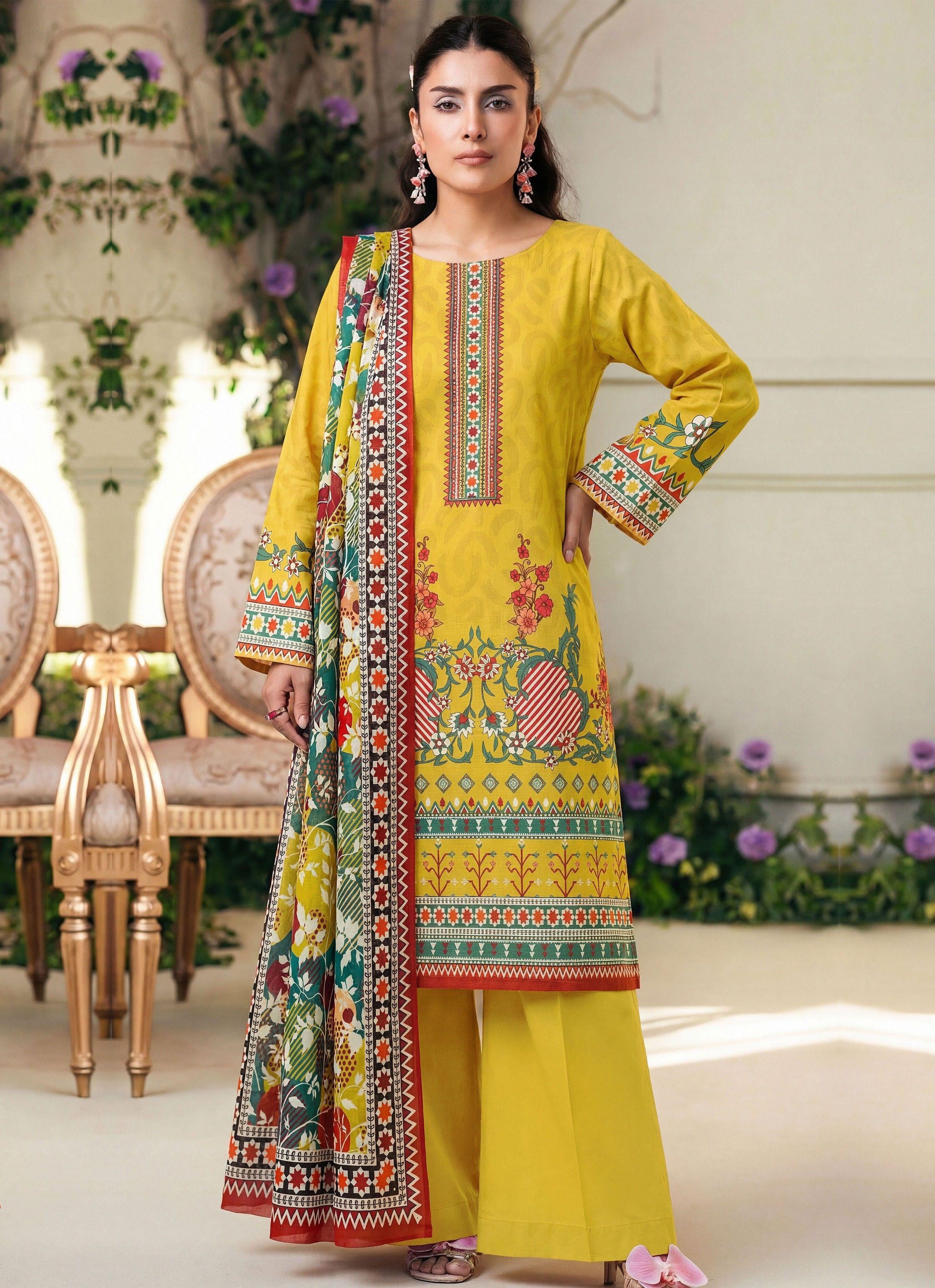 3PC UN-STITCHED LAWN RCL-14
