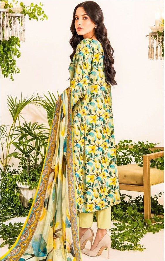 3PC UNSTITCHED LAWN RT-D-04