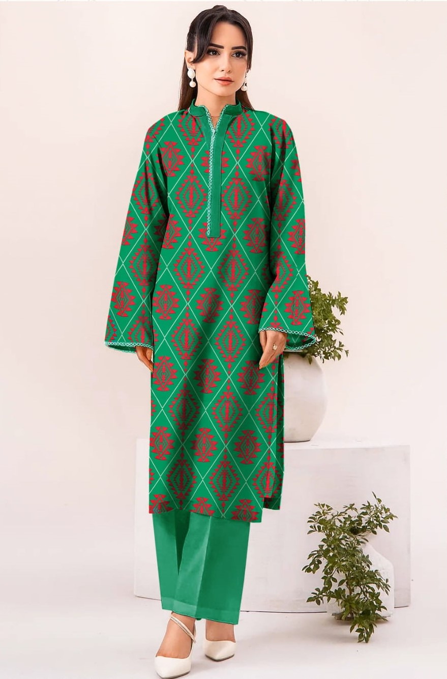 Green Tribal Geometric Print-RT-LK-05