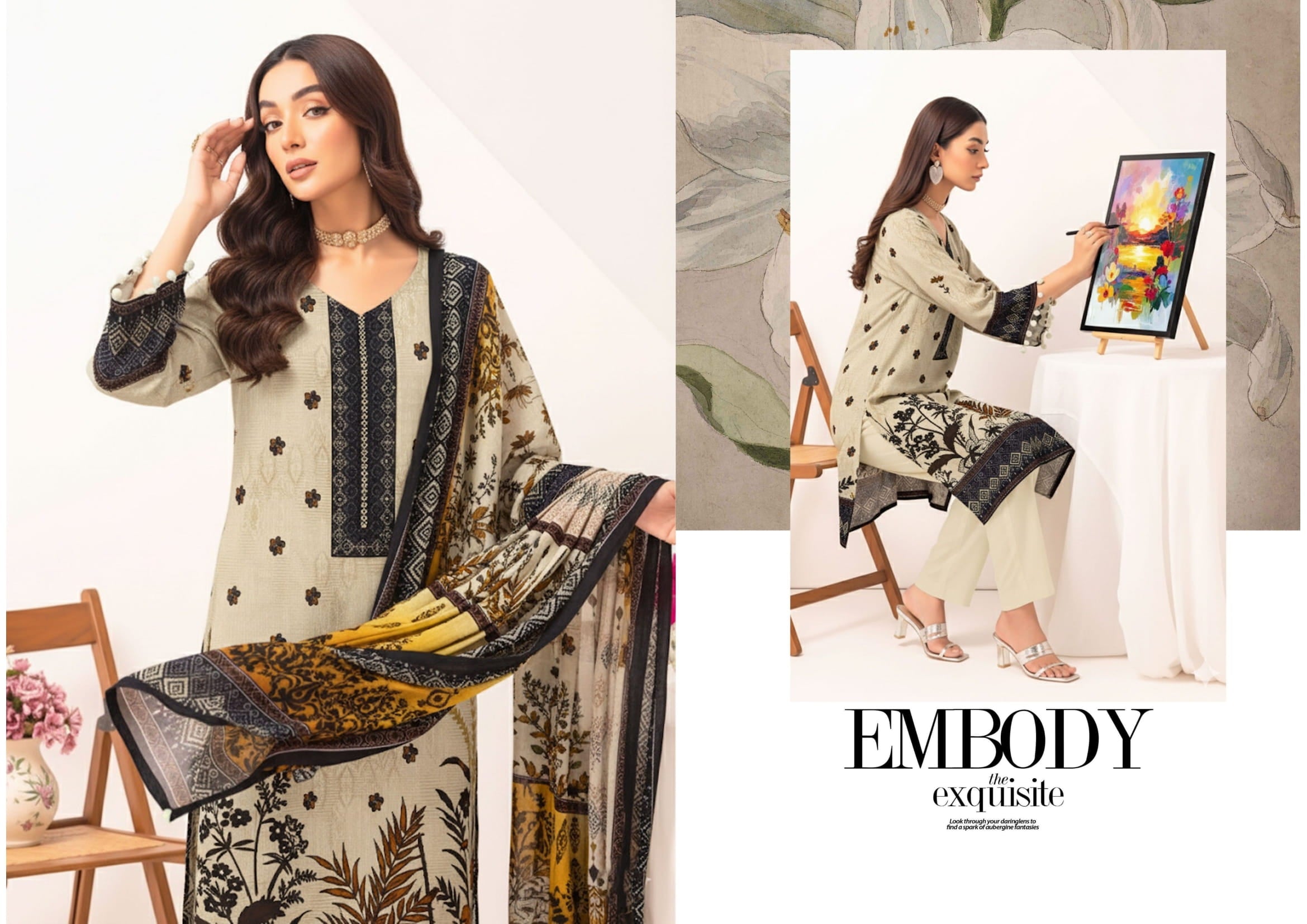 3PC VISCOSE LINEN RT-VLP-01