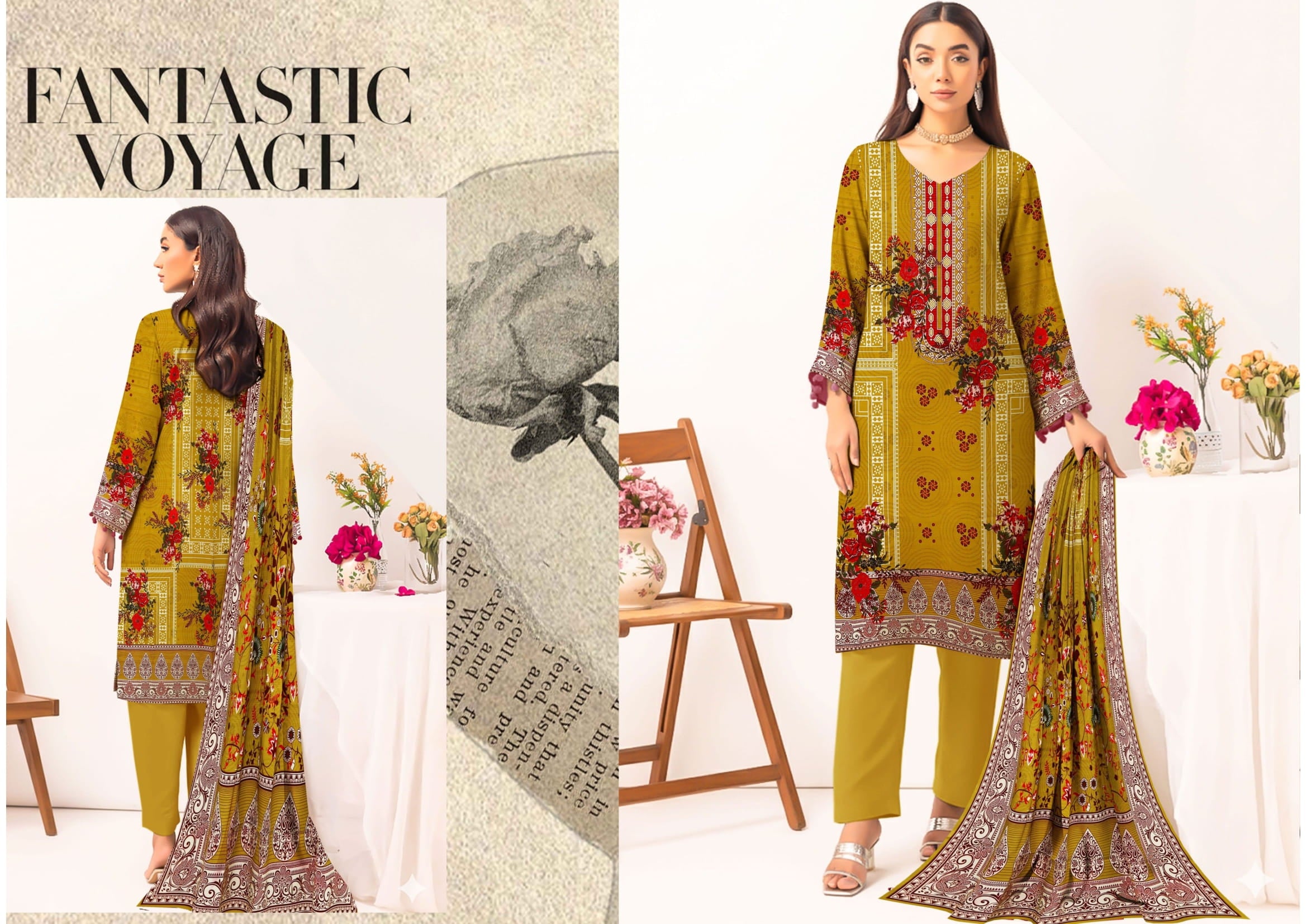 3PC VISCOSE LINEN RT-VLP-07