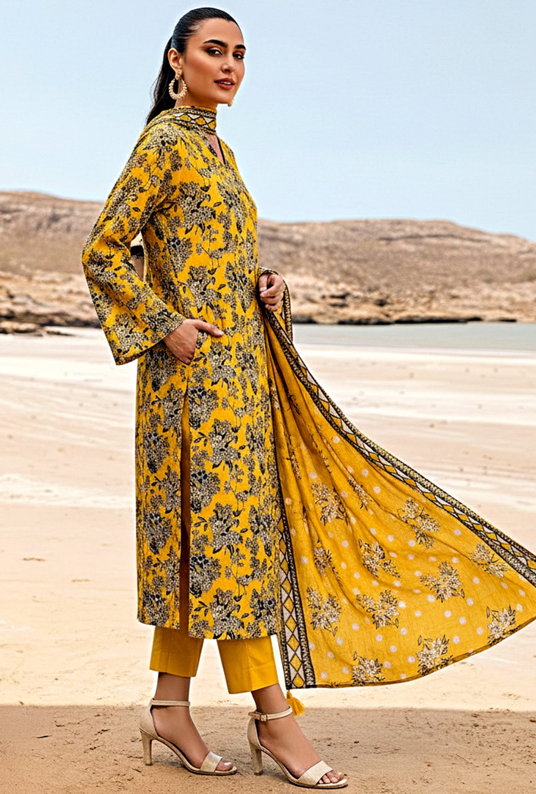 3PC UN-STITCHED LAWN RCL-29