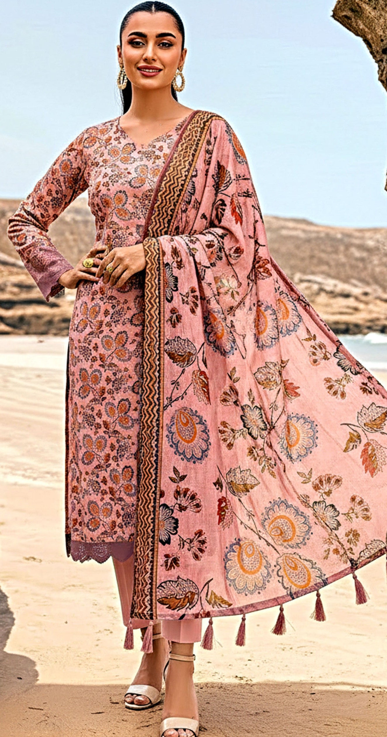 3PC UN-STITCHED LAWN RCL-21