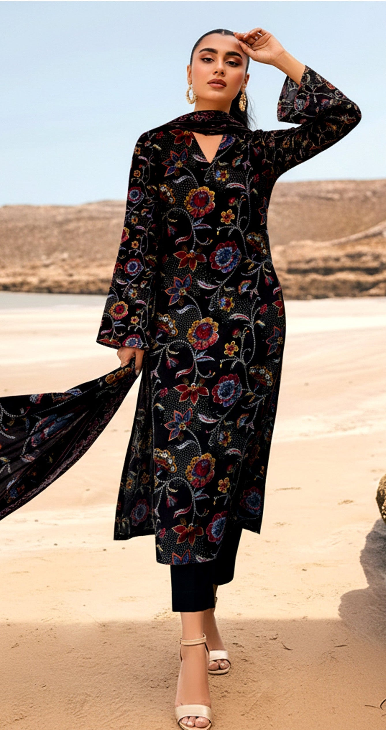 3PC UN-STITCHED LAWN RCL-24