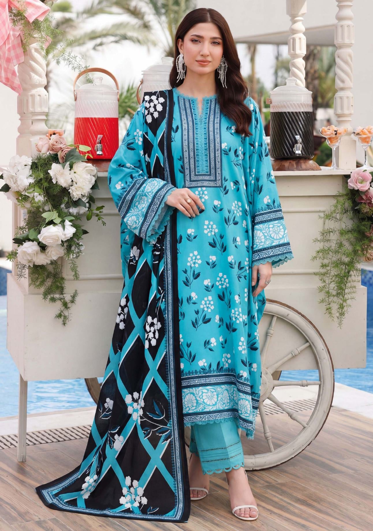 3PC UN-STITCHED LAWN RCL-72