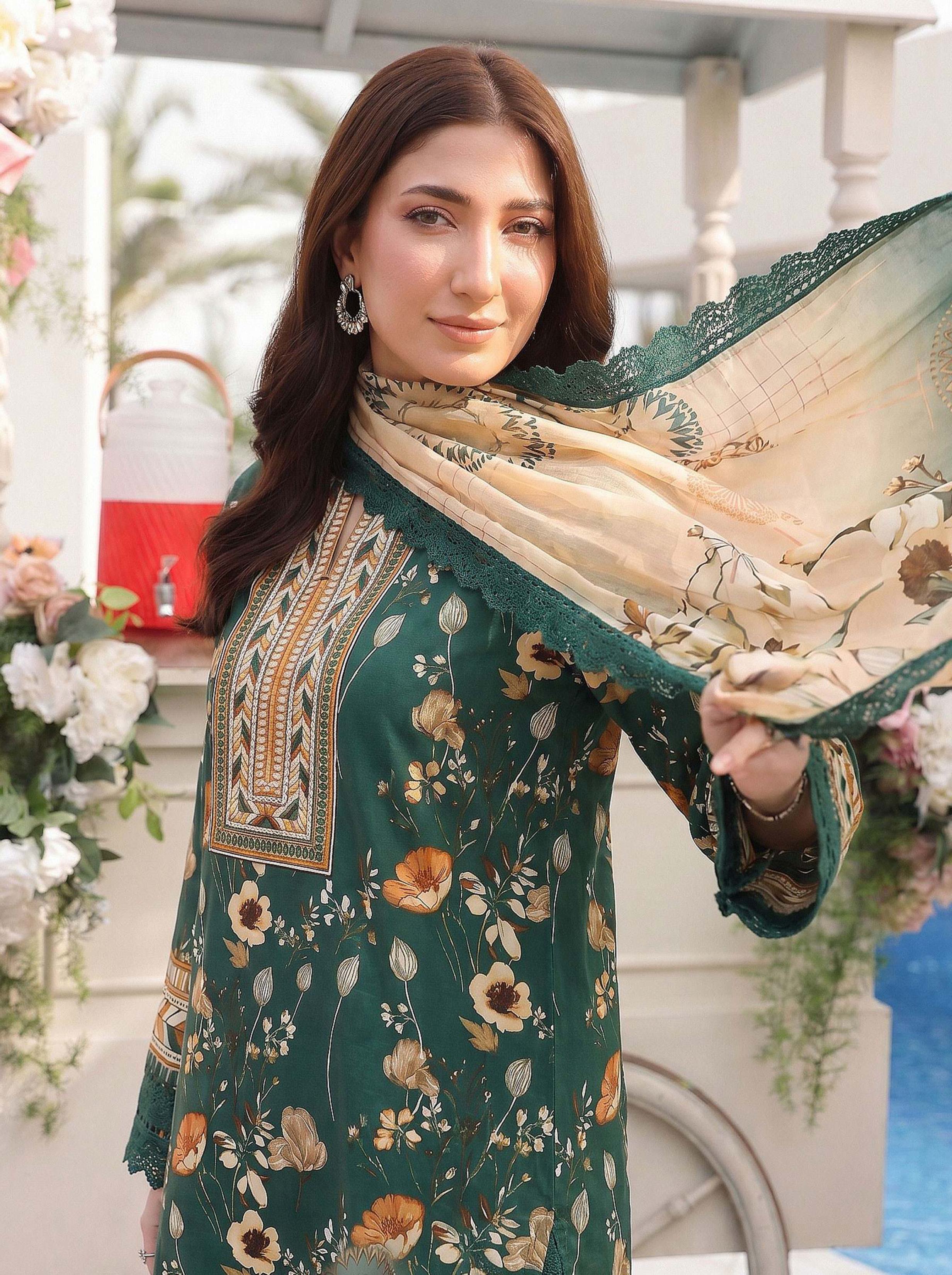 3PC UN-STITCHED LAWN RCL-74