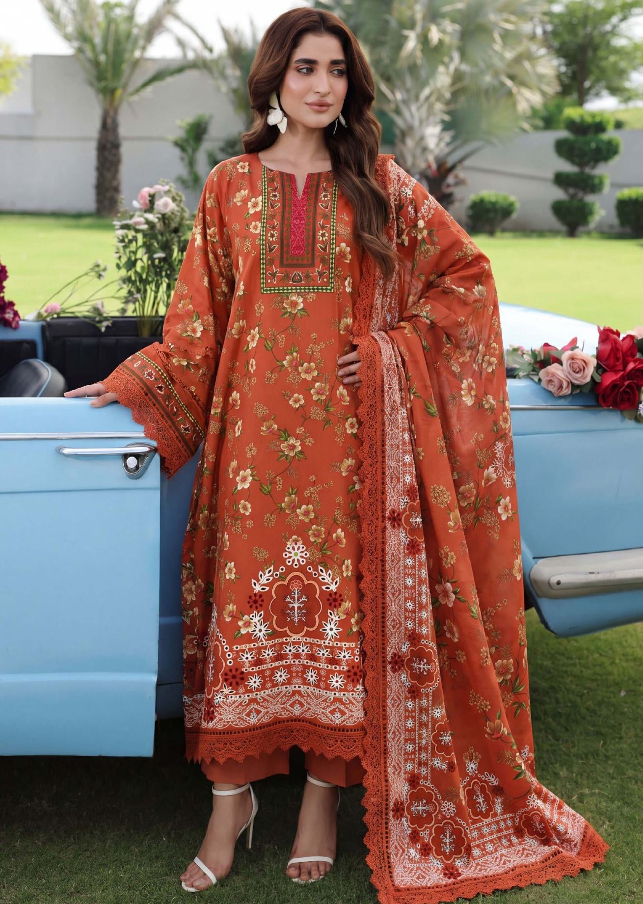 3PC UN-STITCHED LAWN RCL-75