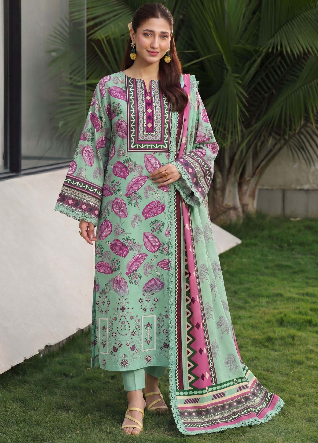 3PC UN-STITCHED LAWN RCL-78