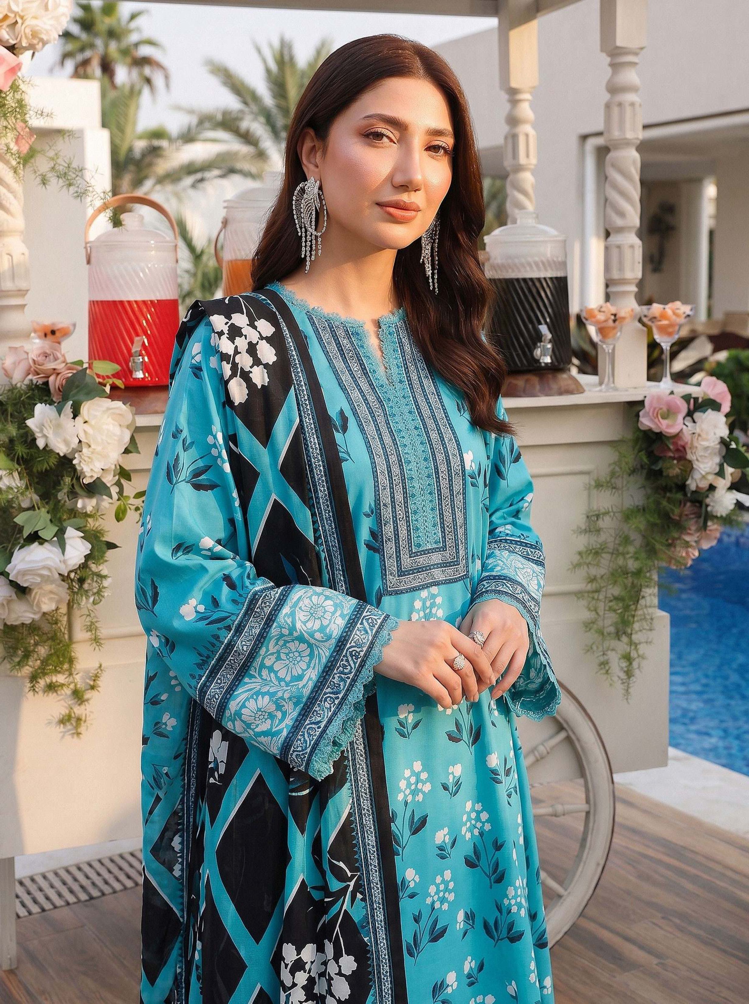 3PC UN-STITCHED LAWN RCL-72