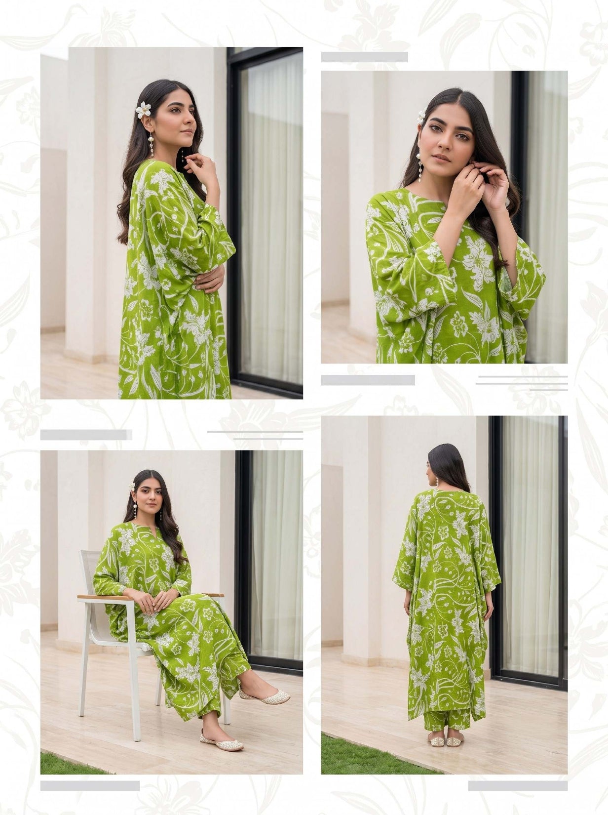 2PC All Over Digital Printed Superior Linen VL-130-D#09