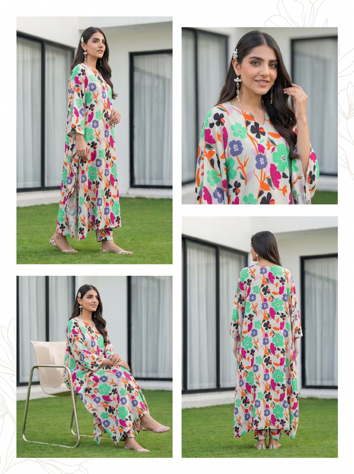 2PC All Over Digital Printed Superior Linen VL-130-D#10