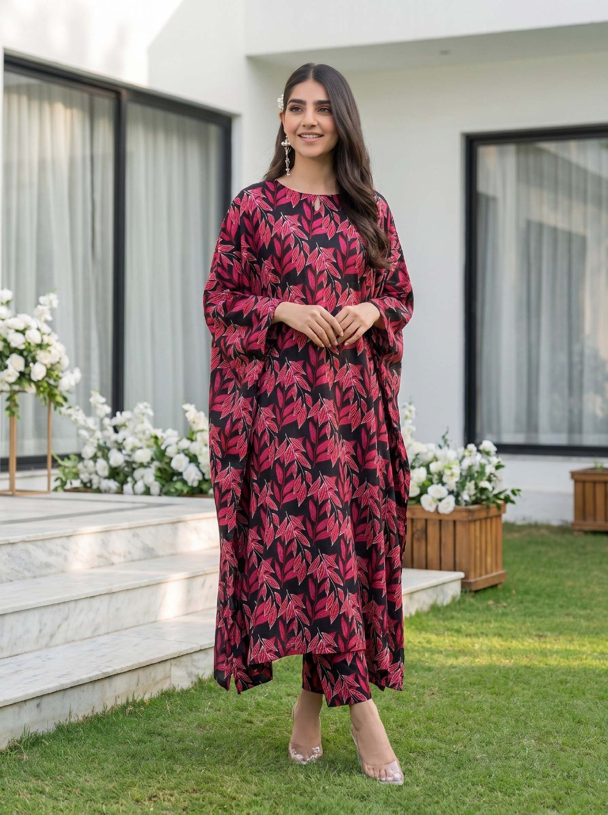 2PC Grid Khaddar D-04