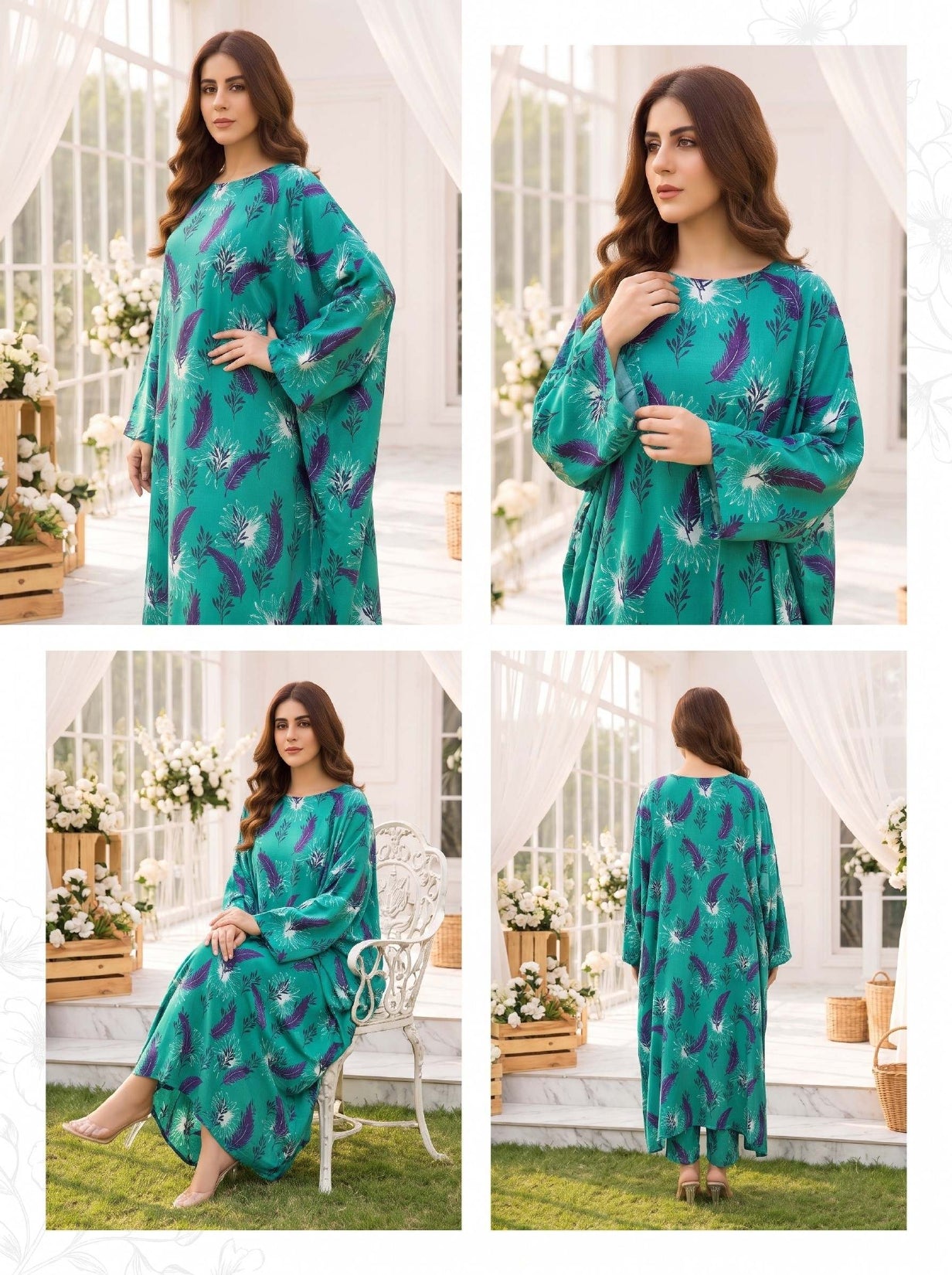 2PC Grid Khaddar D-05