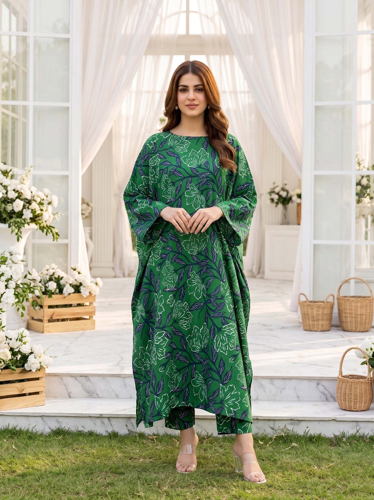2PC Grid Khaddar D-08