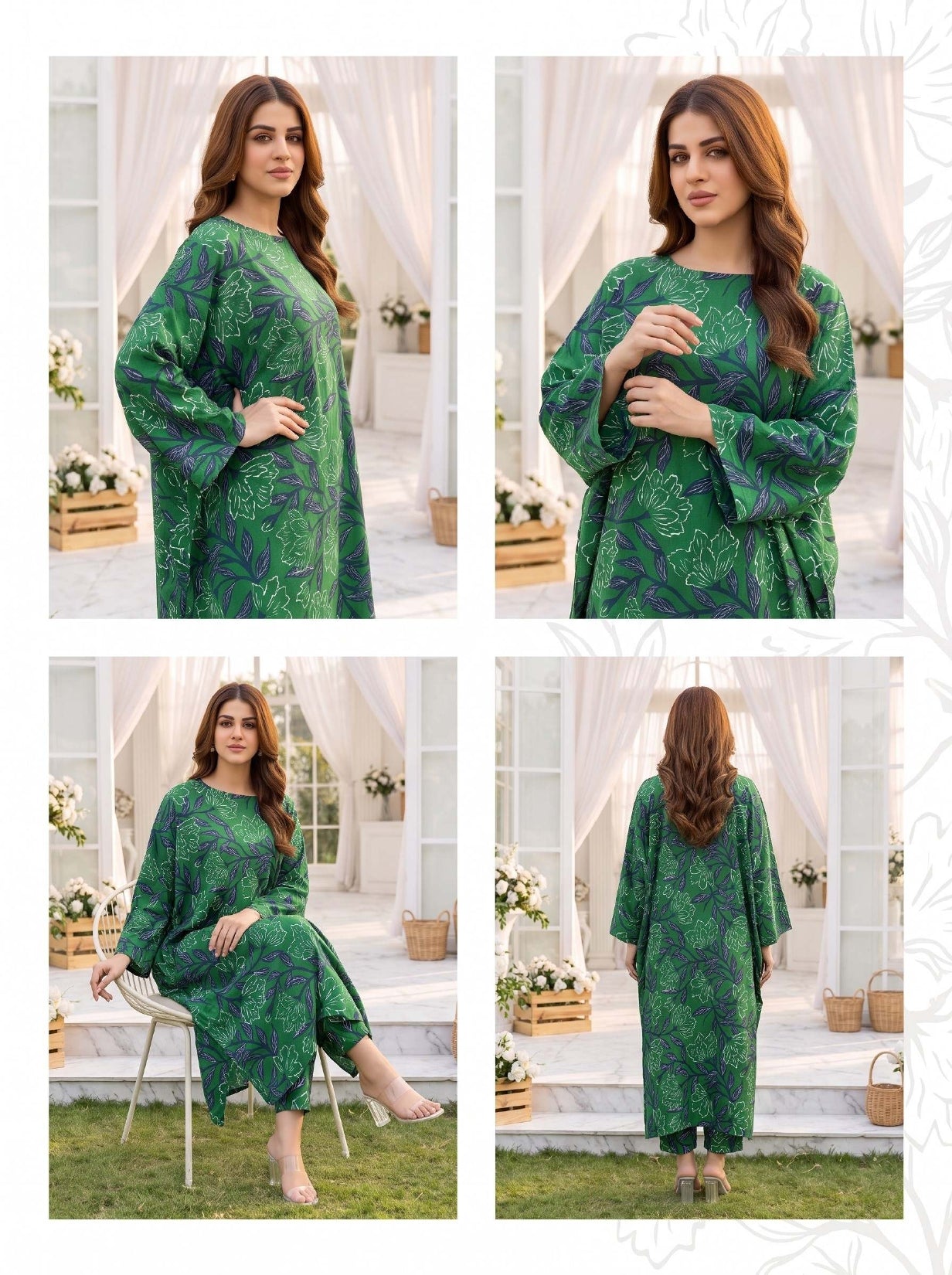 2PC Grid Khaddar D-08