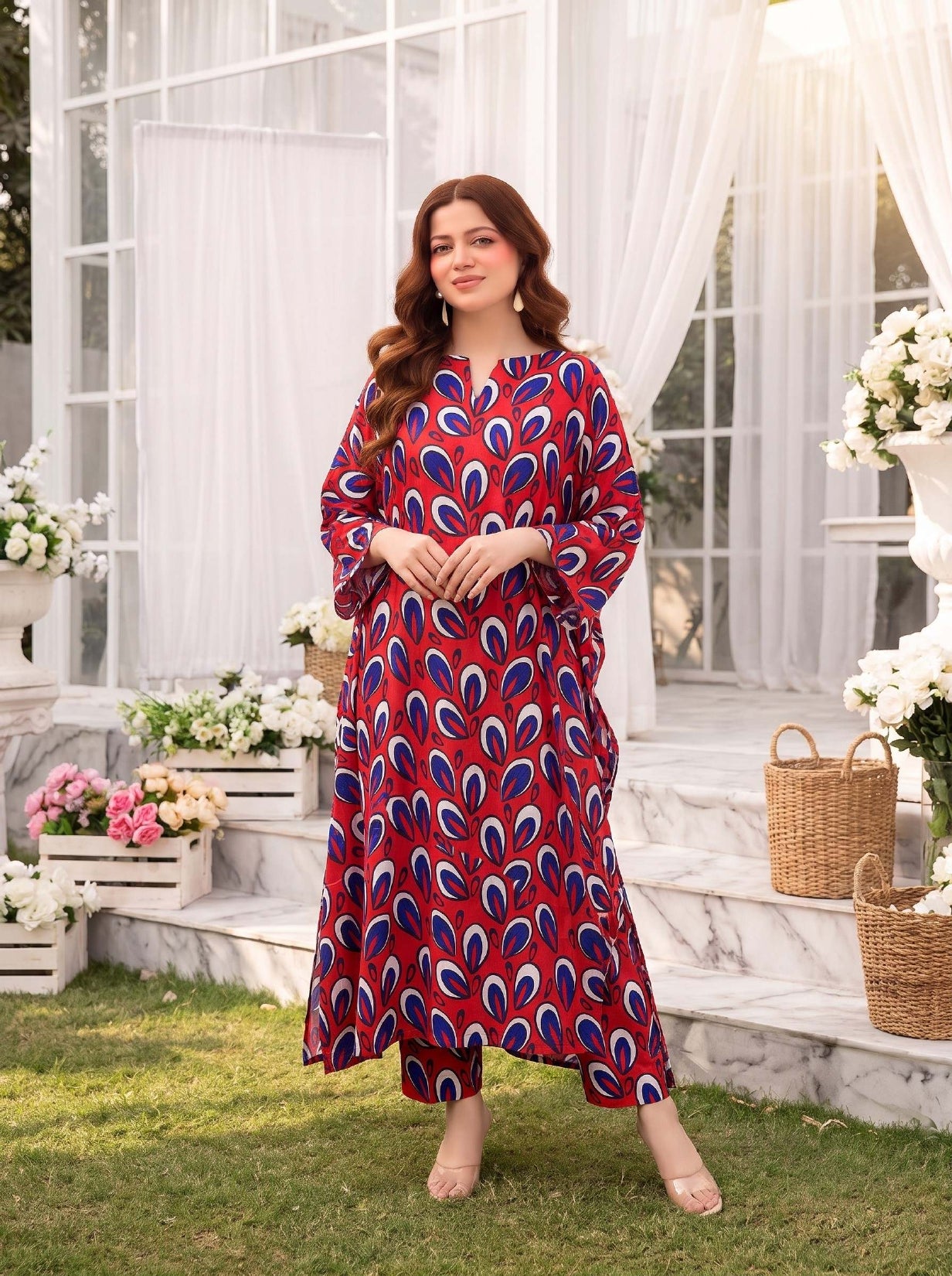2PC Grid Khaddar D-010
