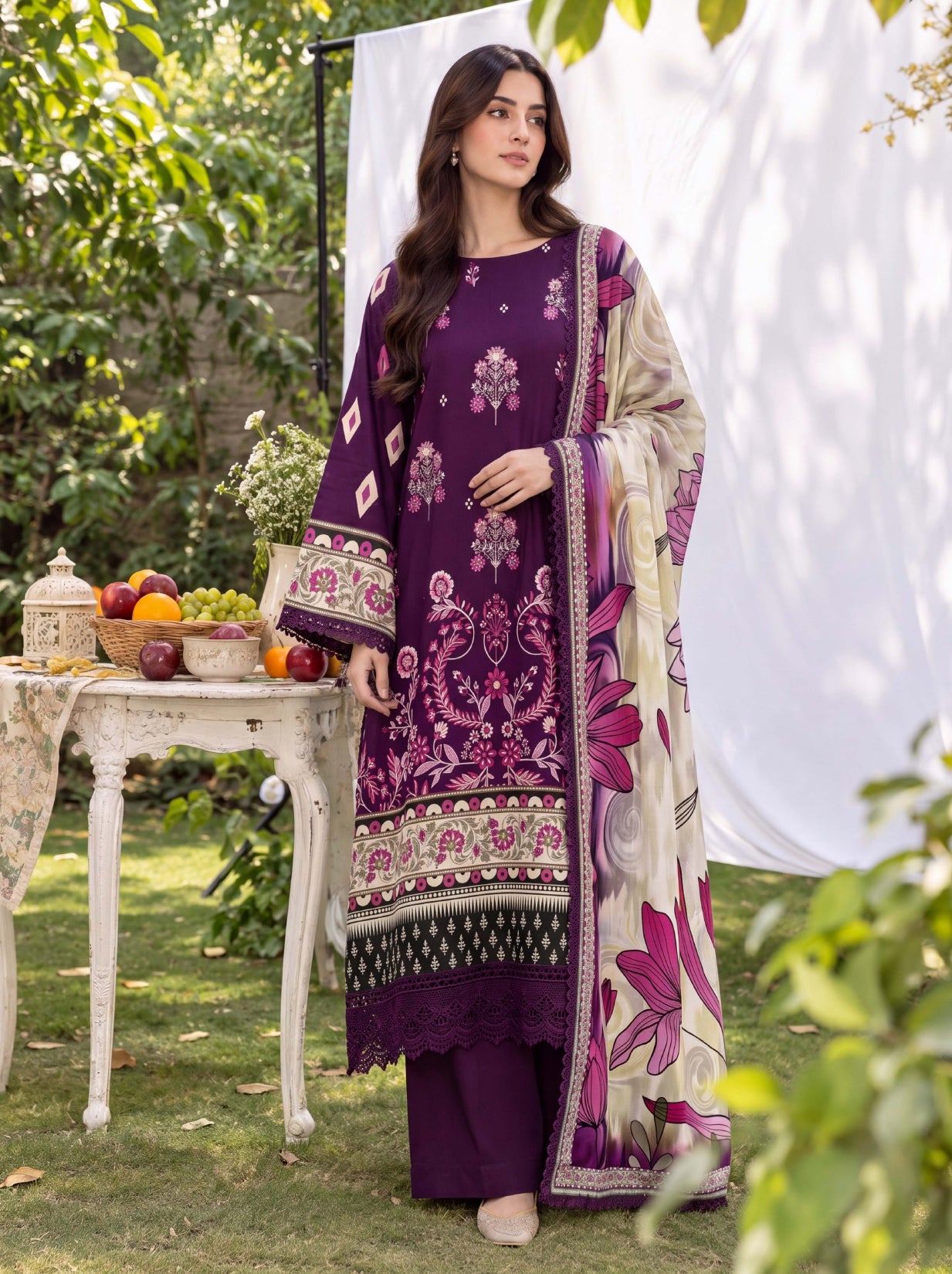 3PC RUPAS DIGITAL PRINT LINEN VL-133-D#03
