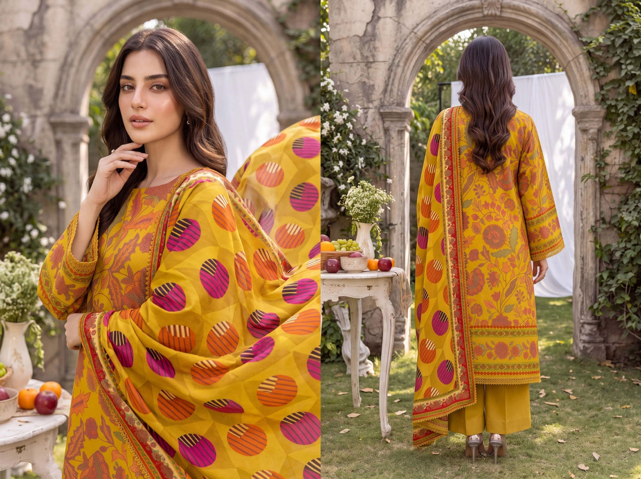 3PC RUPAS DIGITAL PRINT LINEN VL-133-D#04