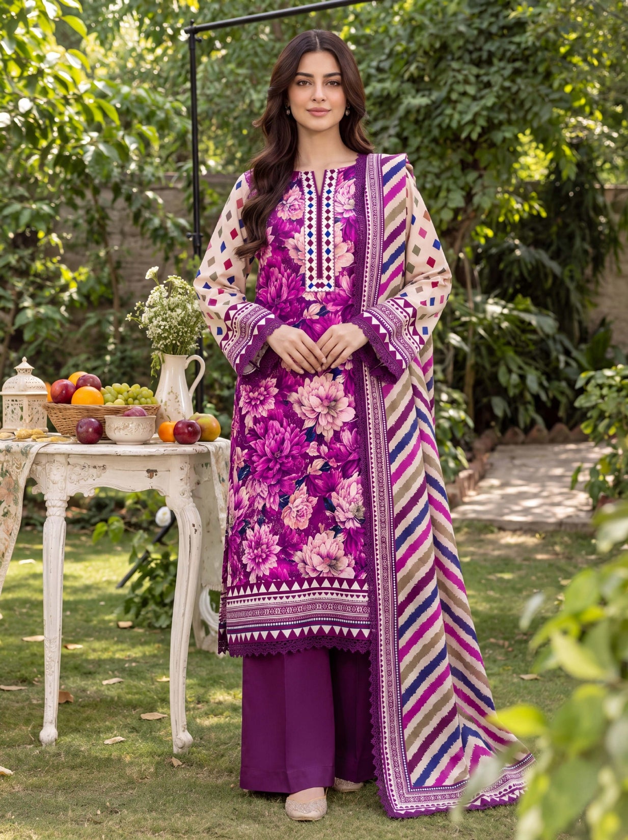 3PC RUPAS DIGITAL PRINT LINEN VL-133-D#06