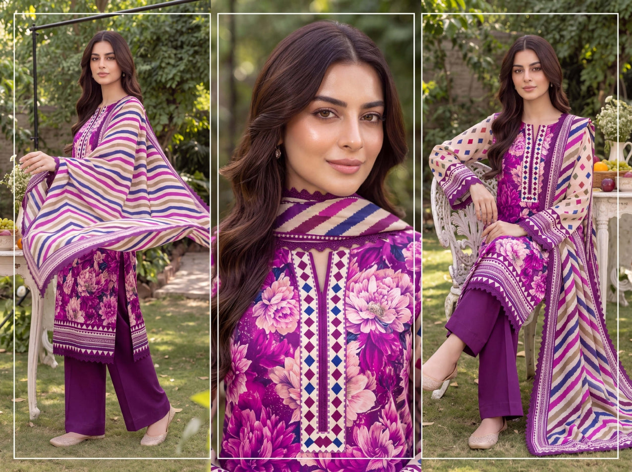3PC RUPAS DIGITAL PRINT LINEN VL-133-D#06