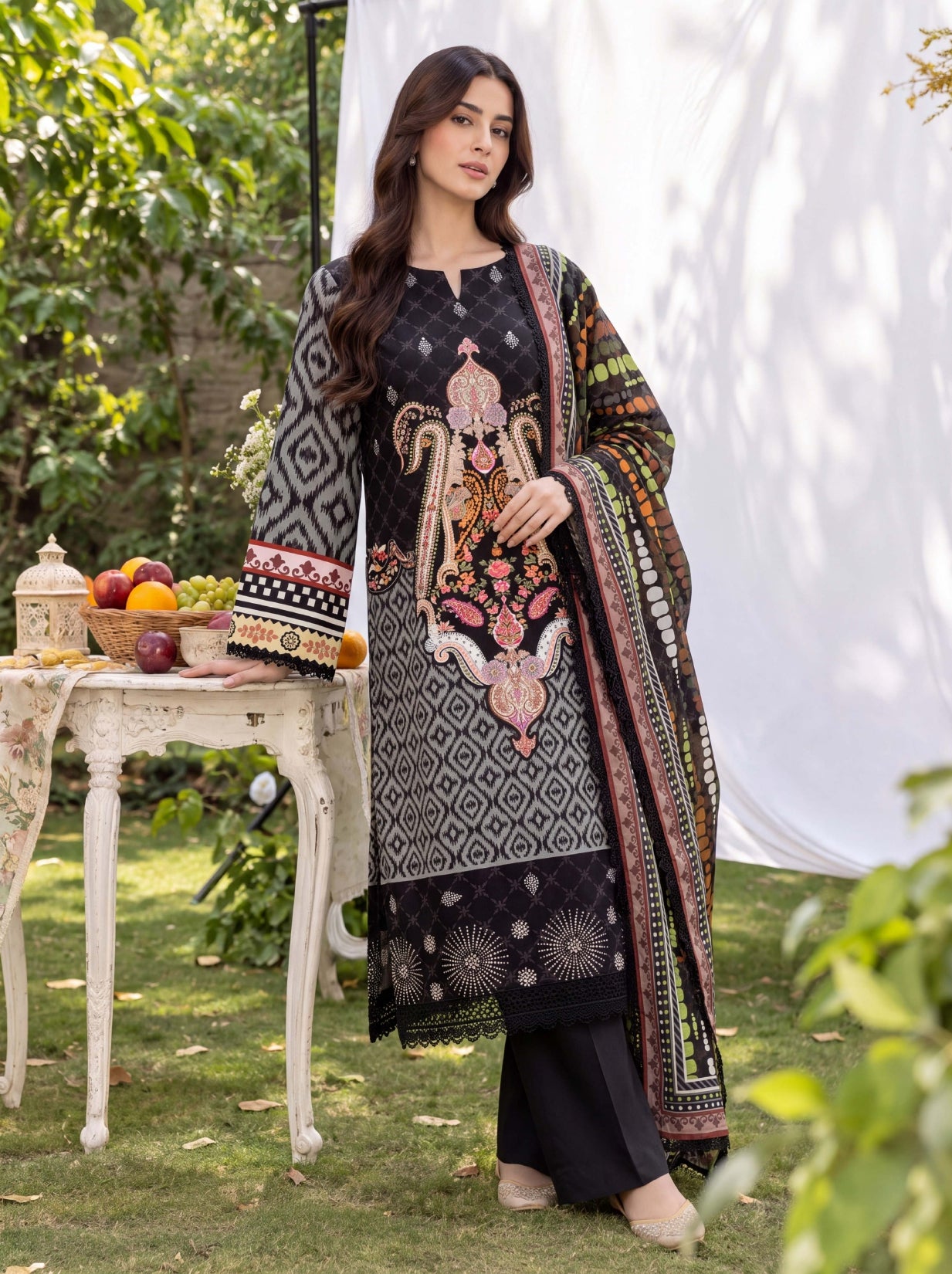 3PC RUPAS DIGITAL PRINT LINEN VL-133-D#07