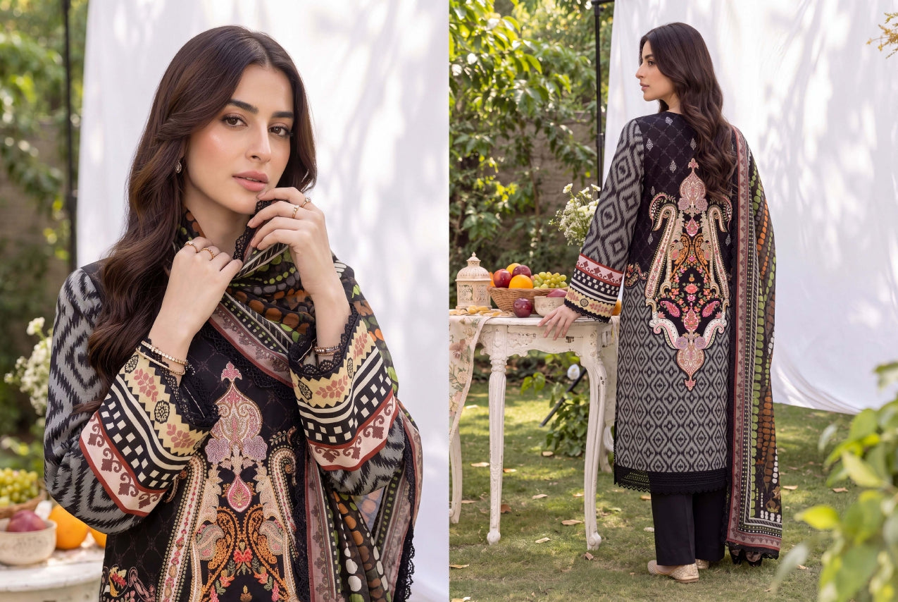 3PC RUPAS DIGITAL PRINT LINEN VL-133-D#07