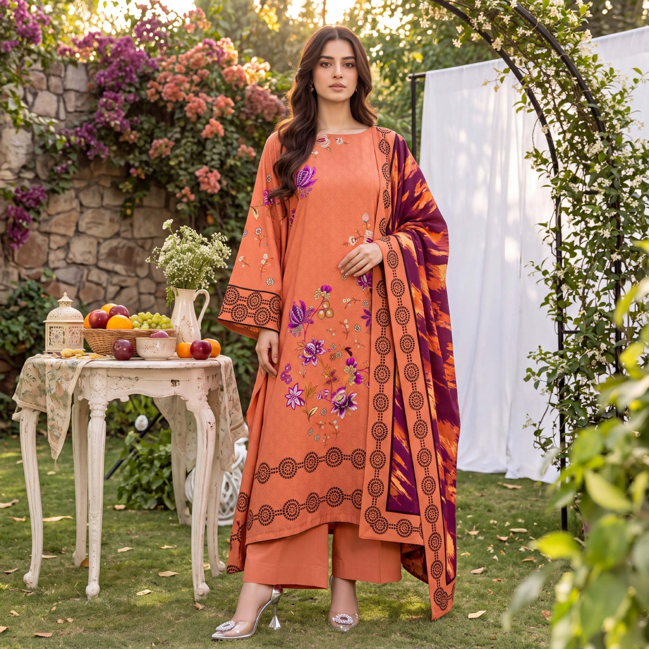 3PC RUPAS DIGITAL PRINT LINEN VL-133-D#08