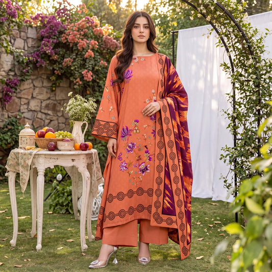 3PC RUPAS DIGITAL PRINT LINEN VL-133-D#08