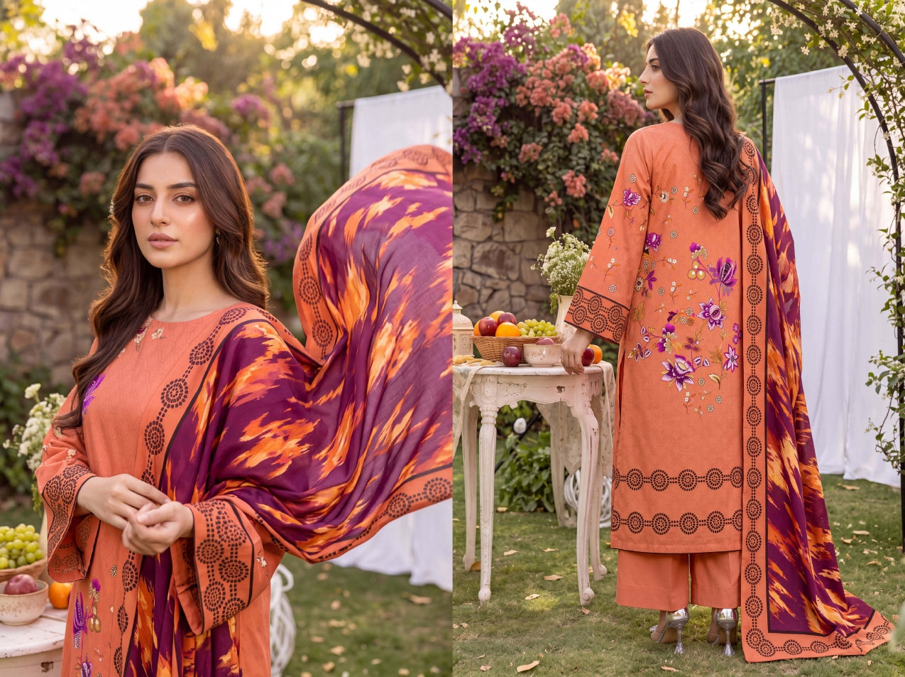 3PC RUPAS DIGITAL PRINT LINEN VL-133-D#08