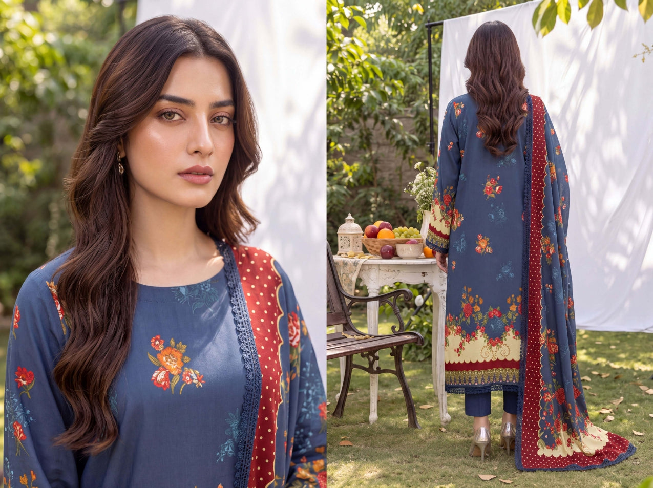 3PC RUPAS DIGITAL PRINT LINEN VL-133-D#09