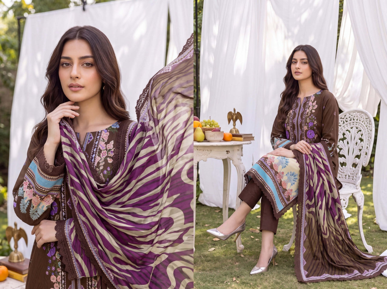 3PC RUPAS DIGITAL PRINT LINEN VL-133-D#10