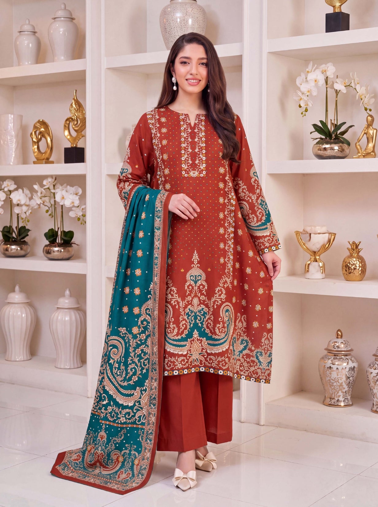 3PC RUPAS DIGITAL PRINT LINEN VL-136-D#01