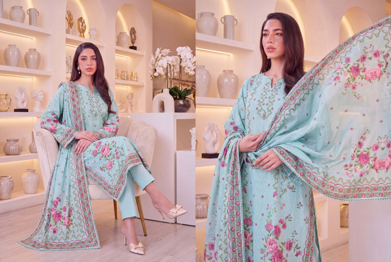 3PC RUPAS DIGITAL PRINT LINEN VL-136-D#02