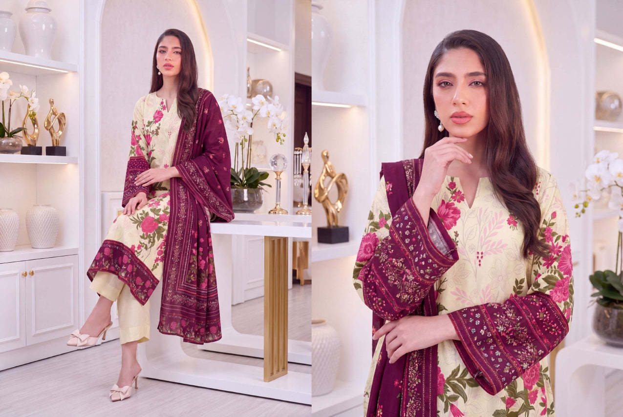 3PC RUPAS DIGITAL PRINT LINEN VL-136-D#04