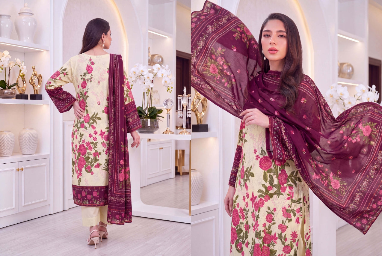 3PC RUPAS DIGITAL PRINT LINEN VL-136-D#04