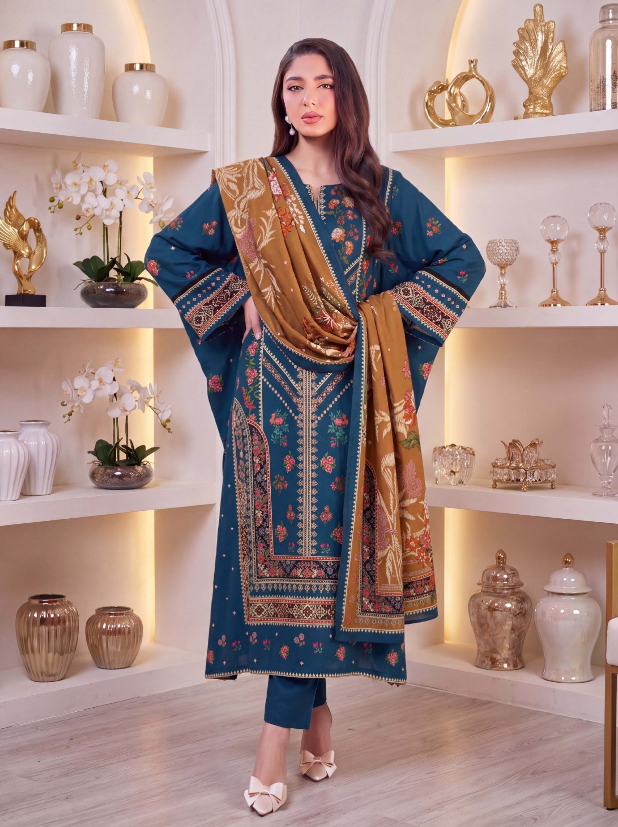 3PC RUPAS DIGITAL PRINT LINEN VL-136-D#05