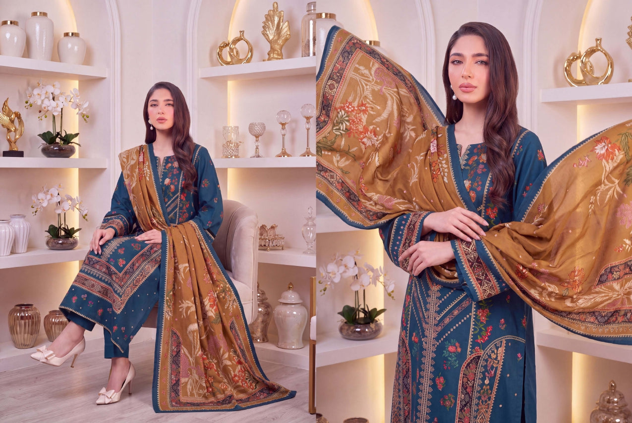 3PC RUPAS DIGITAL PRINT LINEN VL-136-D#05