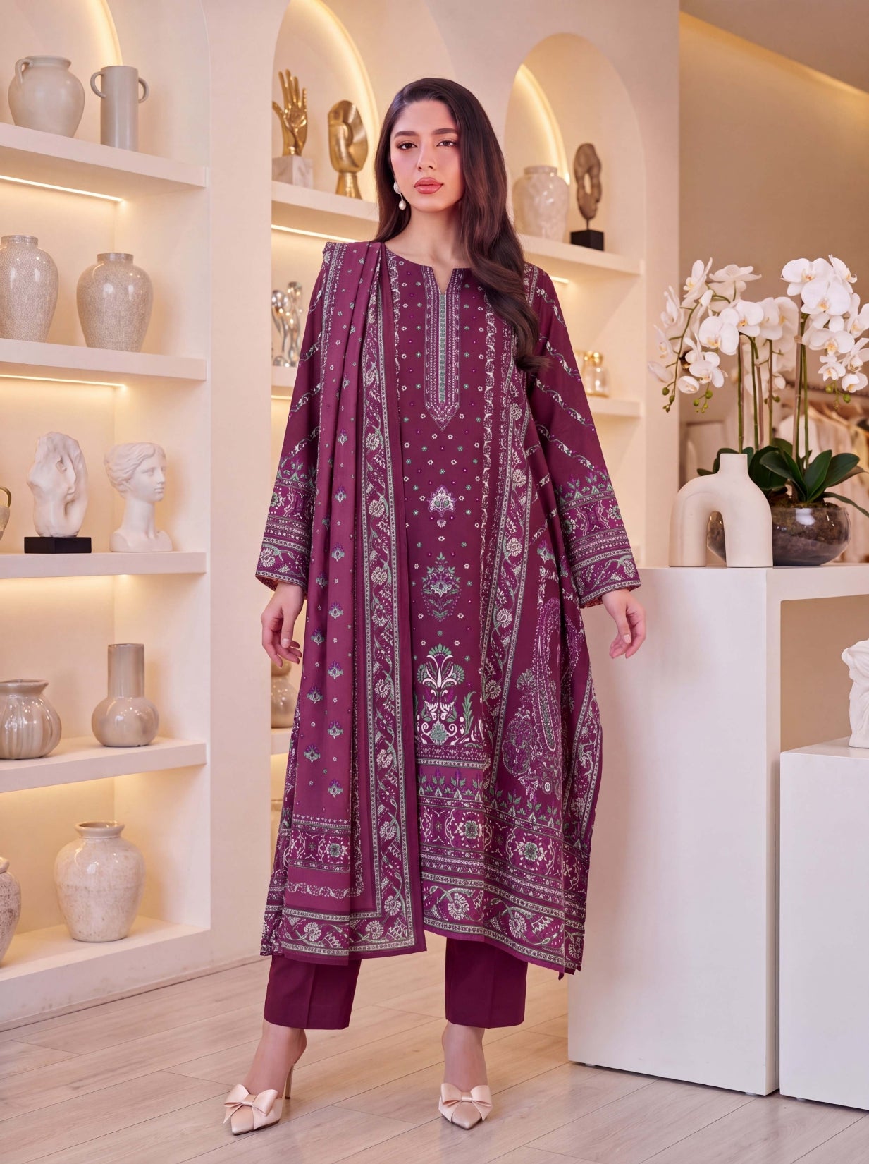 3PC RUPAS DIGITAL PRINT LINEN VL-136-D#07