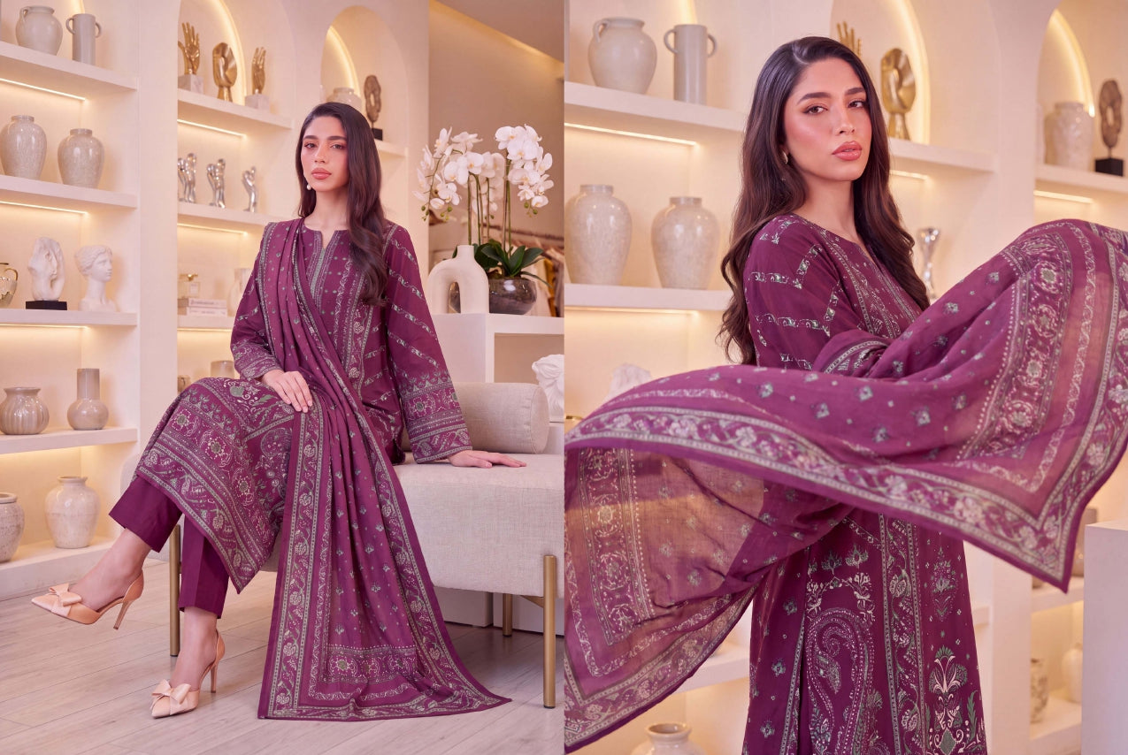 3PC RUPAS DIGITAL PRINT LINEN VL-136-D#07