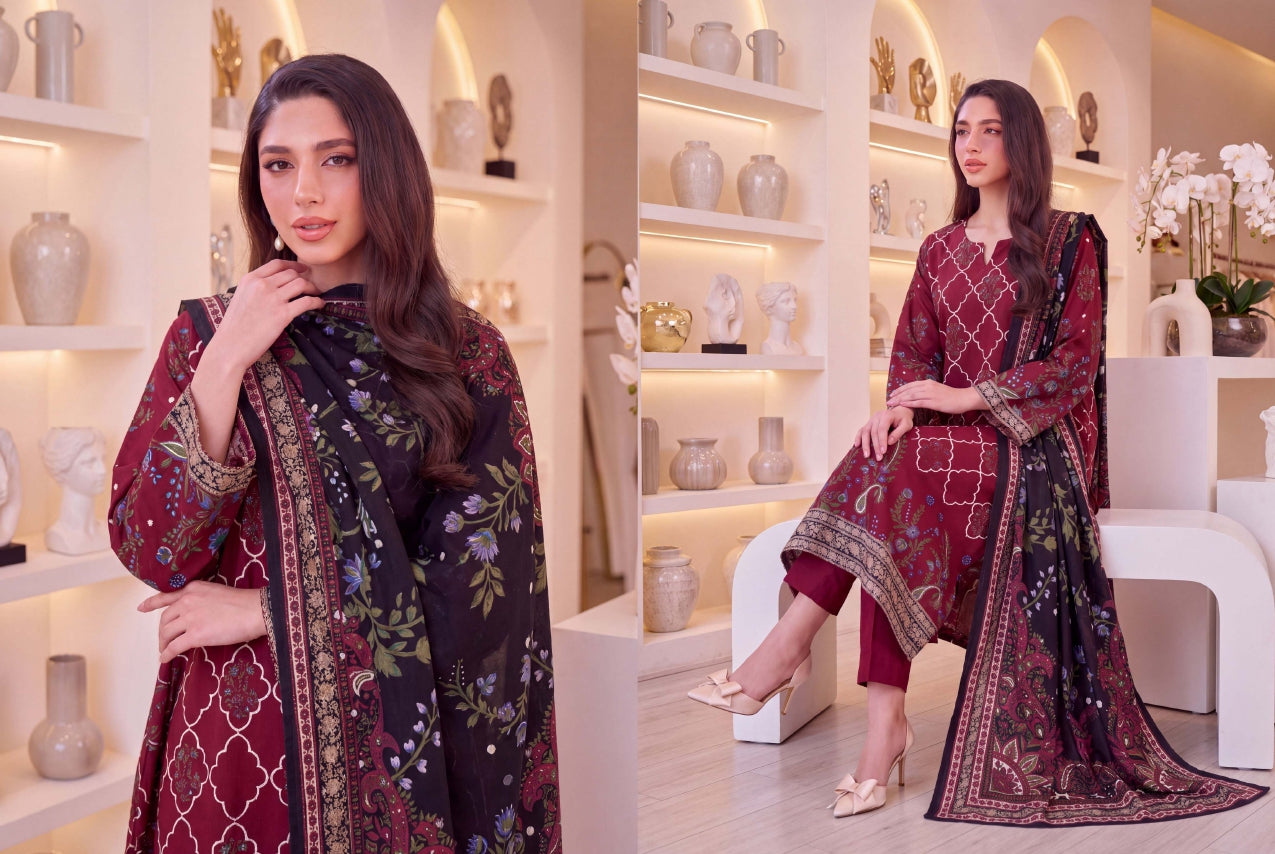 3PC RUPAS DIGITAL PRINT LINEN VL-136-D#09
