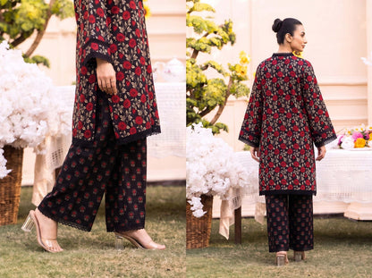 RUPAS Printed Grid Khaddar 2Piece V-142- D-011