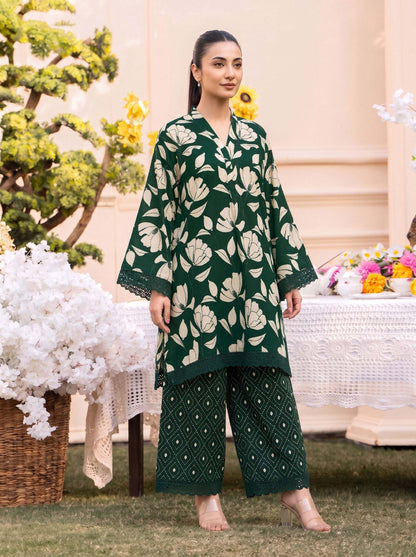 RUPAS Printed Grid Khaddar 2Piece V-142- D-05