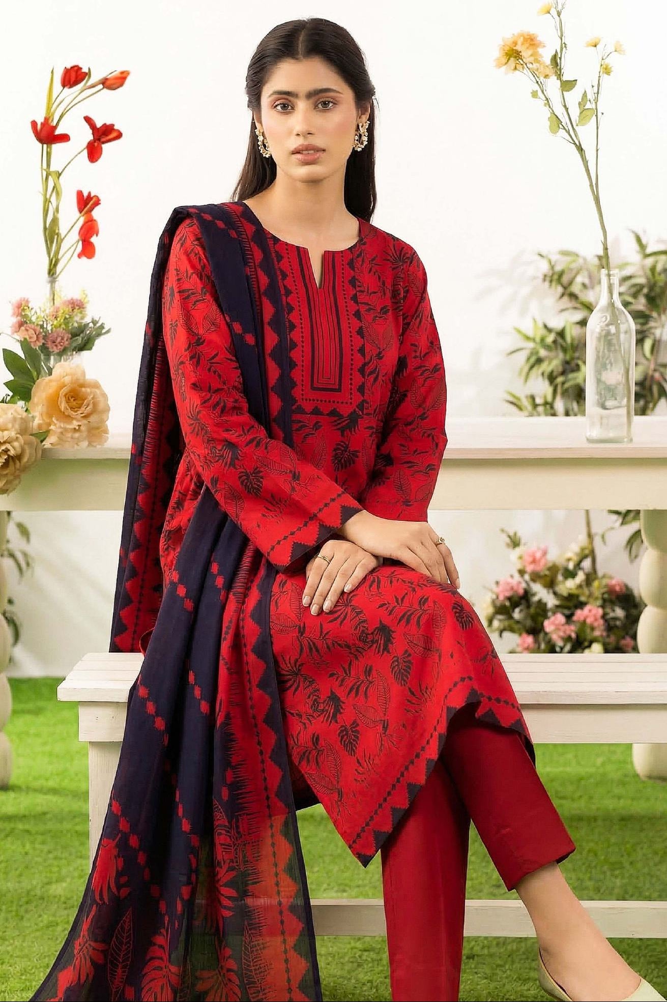 3PC UN-STITCHED LAWN RCL-46